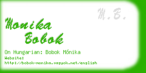 monika bobok business card